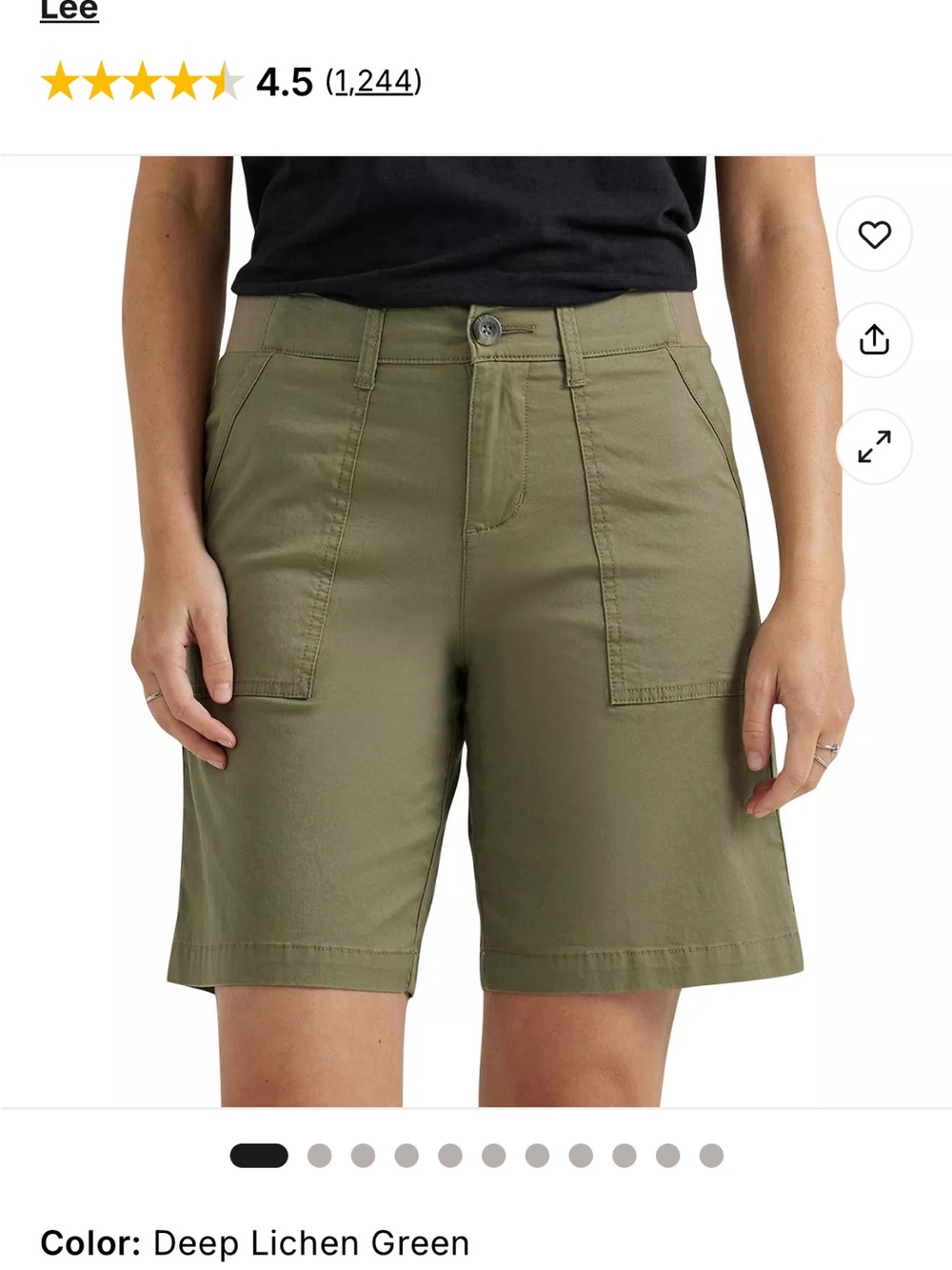 Lee Women’s Olive Green Cargo Shorts